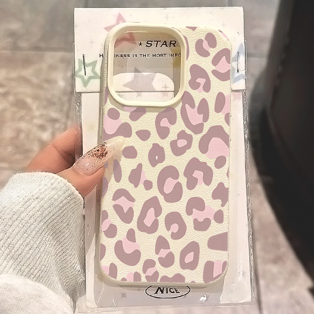 Apple Iphone 15 Pro Max - 연보라색 레오파드 프린트 아이폰 17 16